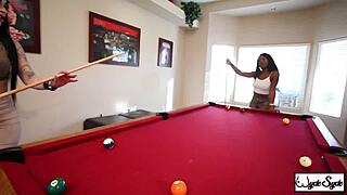 Best Pool Game Turns Wild as Kris Riot and Harmonie Marquis Lick Big Clit Pussies!