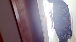 Stepdad chases stepdaughter sneaks into bathroom with her skirt up 😈🚿