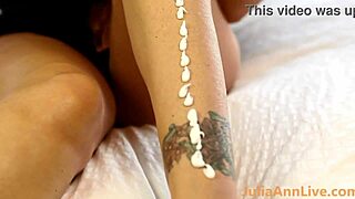 julia ann's huge boobs bounce in solo finger fuck session