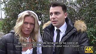 desperate bride cheats on husband for cash right in front of him in homemade reality scene