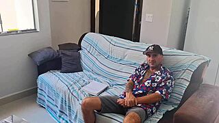 Stepdad chases stepdaughter sneaks into bathroom with her skirt up 😈🚿