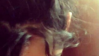 this busty milf deepthroats fat cock sloppy bareback blowjob with brown eyes