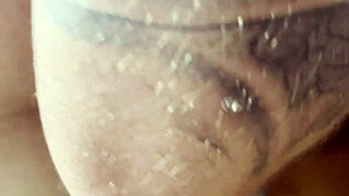 bbw brunette's huge ass stuck under bed, muscular guy pounds her tight creamy pussy doggystyle