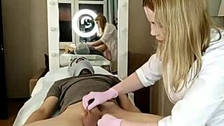 Watch Cute Hairy Woman Trim Shaved Anus for Bent-Over Big Cock!