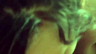 this busty milf deepthroats fat cock sloppy bareback blowjob with brown eyes