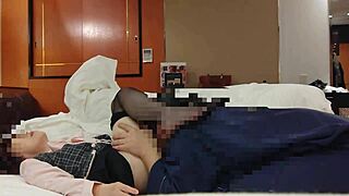 omg ol assistant in cosplay squirms from kunni then takes creampie blowjob 😍💦🔥