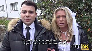 desperate bride cheats on husband for cash right in front of him in homemade reality scene