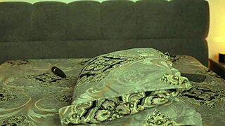 brunette bombshell ayya strips classy to rip clothes and finger shaved pussy in horny solo cam