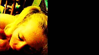 Blonde Big Tits Slut Jerks and Sucks with Dirty Passion