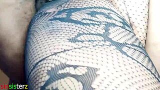 Chubby ebony BBW bent over outdoor for BBC deepthroat doggystyle cumshot