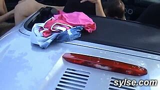 two french lesbian hitchhikers get toyed and fisted outdoors in fields