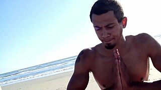 kiera king beach whore takes raw pounding on sand