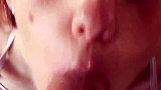 so karla rose is back with another sloppy pov condom blowjob, glasses fogging up and all