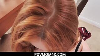 Busty Redhead Stepmom Needs His Thick Cock