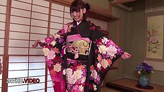 Japanese Milf In Kimono Craves Deep Creampie After Hard Pounding