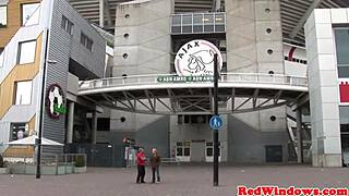 you won't believe how this pierced dutch hooker takes that facial after deep blowjob