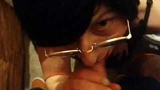 yo this trans slut takes face fucking like a champ 😈🍆💦