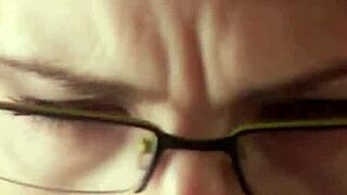 so karla rose is back with another sloppy pov condom blowjob, glasses fogging up and all