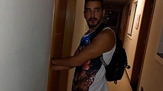 neighbor knocked and took my monster cock deep in ass