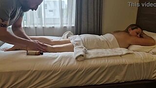 Wanna see naughty marie get oiled up during her wet pussy massage with huge natural tits?