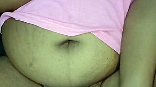 closeup of bbw milf's fat belly and wet pussy solo masturbation