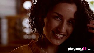 Petite Hungarian Luca Miklosi strips naked showing off hairy beaver pussy