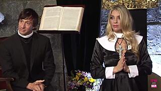 man these blonde brunette hotties spark a wild church orgy frenzy