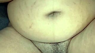 closeup of bbw milf's fat belly and wet pussy solo masturbation
