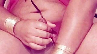 Mysterious Shemale in Sexy Dress Teases Solo Play