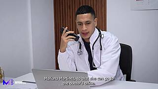 Patient Spreads for Doctor's Monster Cock Lube in Office