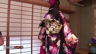 Japanese Milf In Kimono Craves Deep Creampie After Hard Pounding