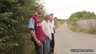 Hey, watch this hot doll swallow every cum load after her face blast! Ready for the bukkake finish?