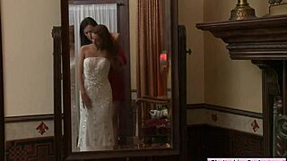 traded gowns for her shaved teen pussy licking and fingering