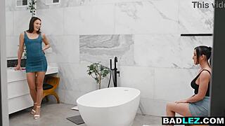 petite milf fulfills milk enema with big tits curvy lover