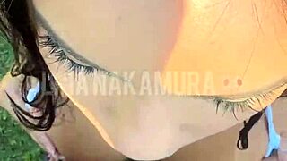 naughty asian blogger caught fingering pussy gives it raw to stranger outdoors