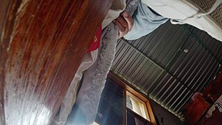 Curvy Latina student lifts her skirt, teasing her padrastro with juicy ass before studying hard.