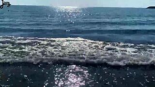 Double Squirting Orgasm on Beach as Joggers Pass By Horny Larajuicy!