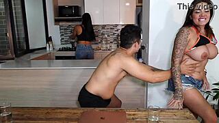 Sara Blonde's Pussy Pounded Hard by Friend's Husband in Kitchen