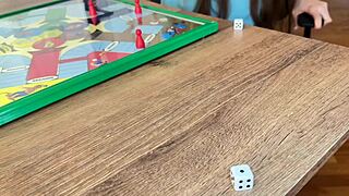 Game Night Victory: Cute Stepsis Alicia Hall's Sloppy Cum Swallow Blowjob