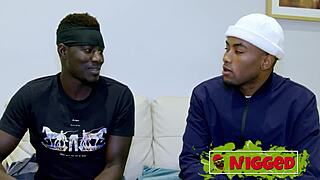 beautiful young babe blind dates into dark room black guys interracial threesome doggystyle cumshots