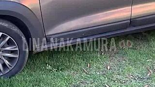 naughty asian blogger caught fingering pussy gives it raw to stranger outdoors