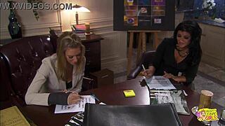 Stunning Blondes Indulge in Retro Lesbian Kissing and Pussy Licking Bliss