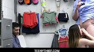 yo, check out my voyeur boyfriend watching his teen gf get fucked hard by that perv guard, total boyfriend cuck action.