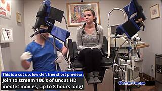 Dr Tampa's Orgasm Research: Big clit Naomi Alice spreads shaved pussy in latex gloves, humiliation gaping to tits orgasm! 🔥💦