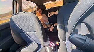 WOW Naked Uber Passenger Sucks Cock and Gets Eaten Out on Wild Ride!