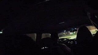 Angie Gets Candid Car Creampie from Fat Cock!