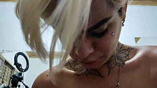 Tattooed Slut Gulps Down Carmona's Thick Cock Oral Deepthroat