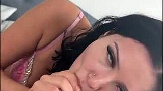 Innocent college brunette Bailey Blaze bends over fucked hard parents away