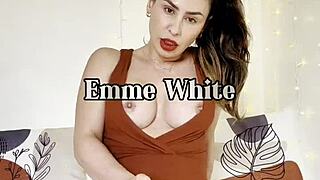 milf tests gym outfits on sex machine with guided jerkoff instructions