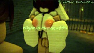 Cuckold Watches Huge Black Cock Pound in Handcuffs All Night